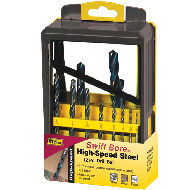 12 Pc. HSS Drill Set - Two-Tone