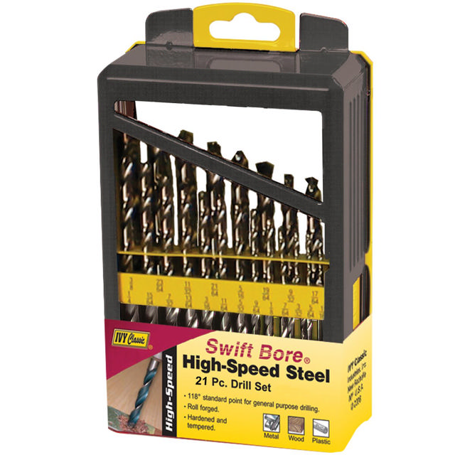 21 Pc. HSS Drill Set - Two-Tone