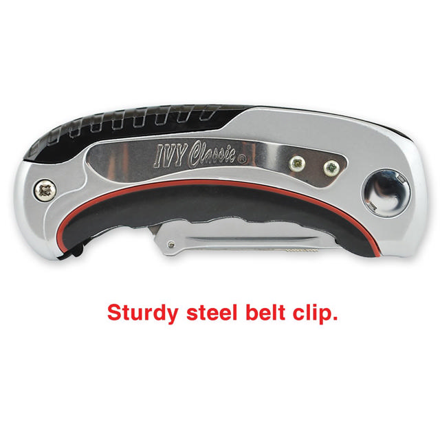 Hinge-Loc® Folding Utility Knife w/Storage