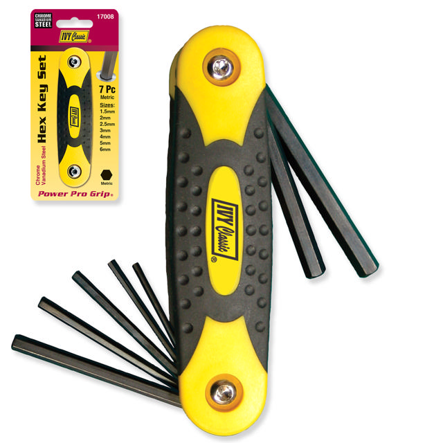 5 Pc. Folding Hex Key Set - English