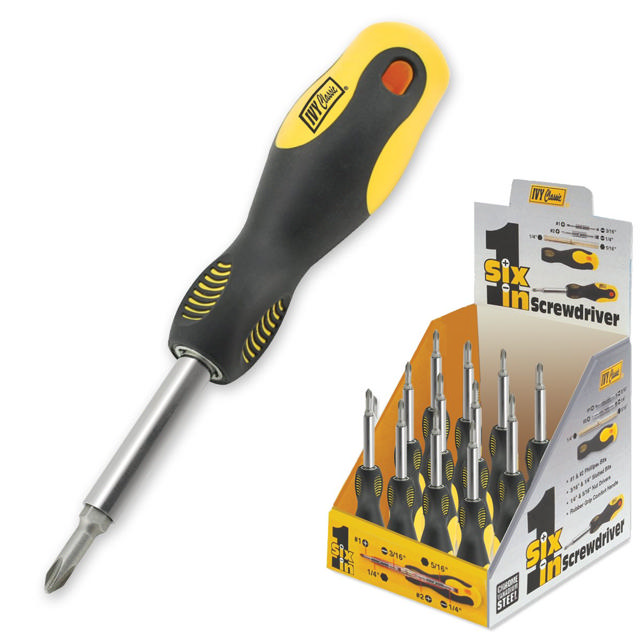 6 in 1 Screwdriver Rubber Grip-Private Label