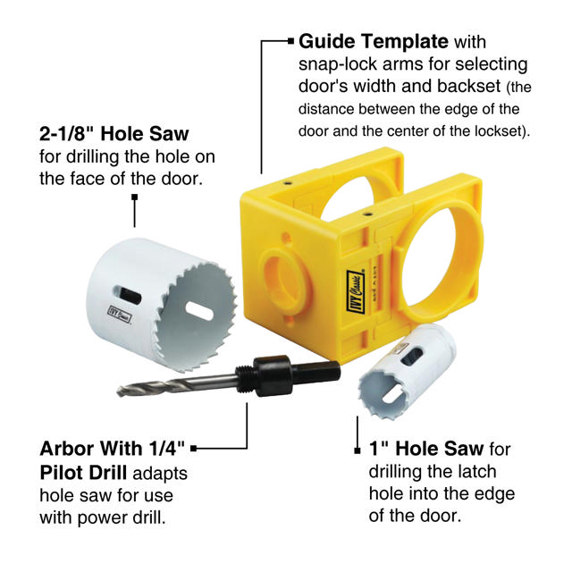 Bi-Metal Lock Installation Kit with Guide