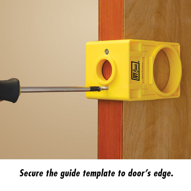 Lock Install Kit w/Guide wood doors, 1-7/8