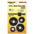 5 Pc Hole Saw Set, High Carbon-Steel