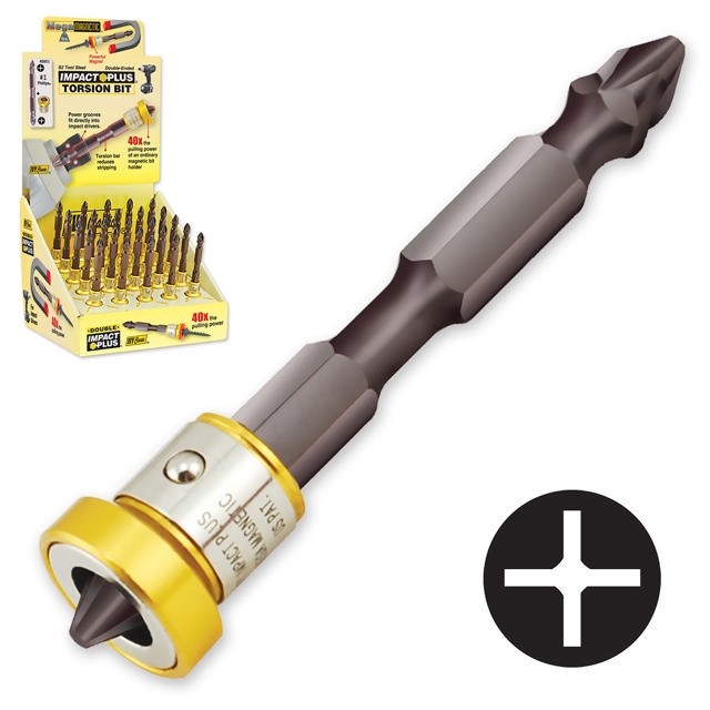 1 Phillips Dbl-Ended Mega-Magnetic Impact Plus Torsion Bits