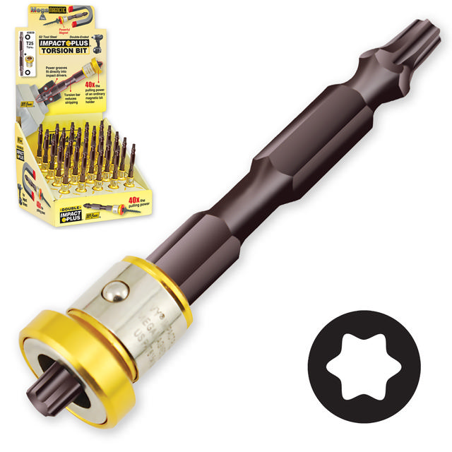 T20 Torx Dbl-Ended Mega-Magnetic Impact Plus Torsion Bits