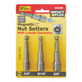 3 Pc Mag Nutsetter Set - 1/4, 5/16, 3/8 x 2-9/16