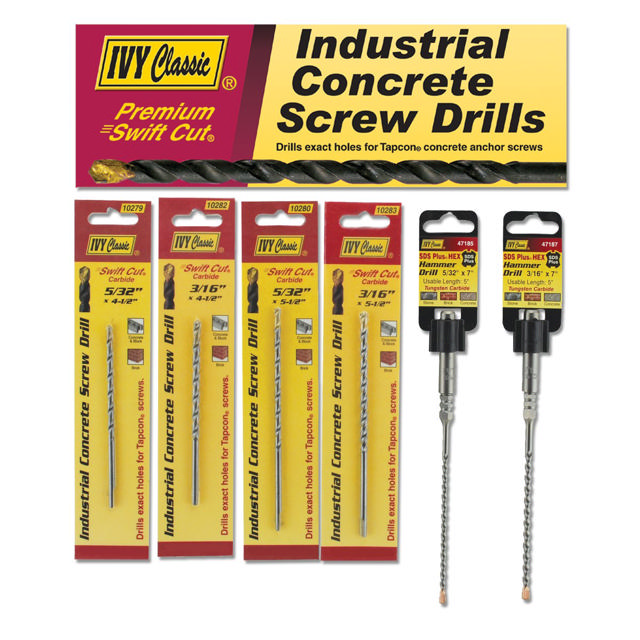 Industrial Concrete Screw Drill Bit Display